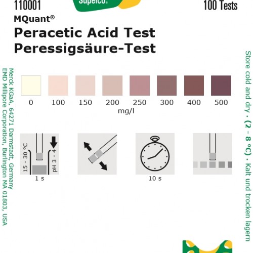 1.10084.0001-MR 과초산 MERCK 범위 100 - 500 mg/L, 100회