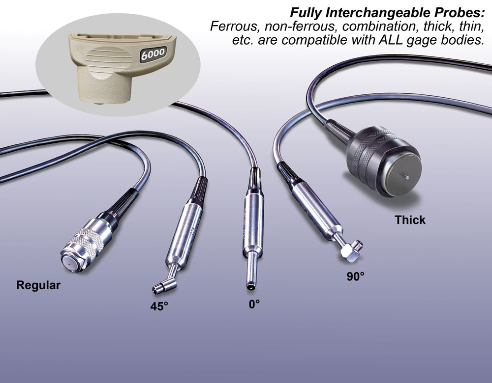 PT-6000-NS1 케이블 타입 도막두께측정기 비철용 범위 0 - 1500um, Defelsko, 디펠스코, 도막게이지