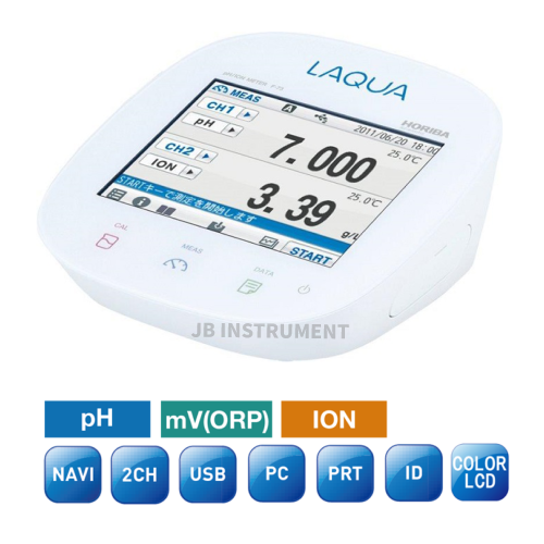 F-73A-S 탁상형 pH 측정기, 수소이온농도, 산도측정, 범위 0-14pH, 2채널, 호리바 Horiba