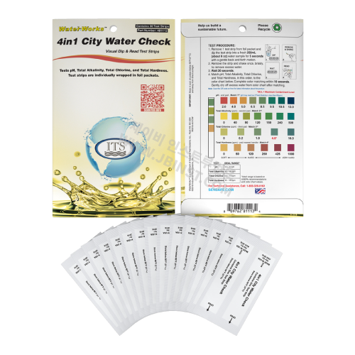 4WayKit-City, 다항목 측정키트, pH, Total Alkalinity, Total Chlorine, Total Hardness, Sensafe, ITS, 481113, 다항목 수질검사키트