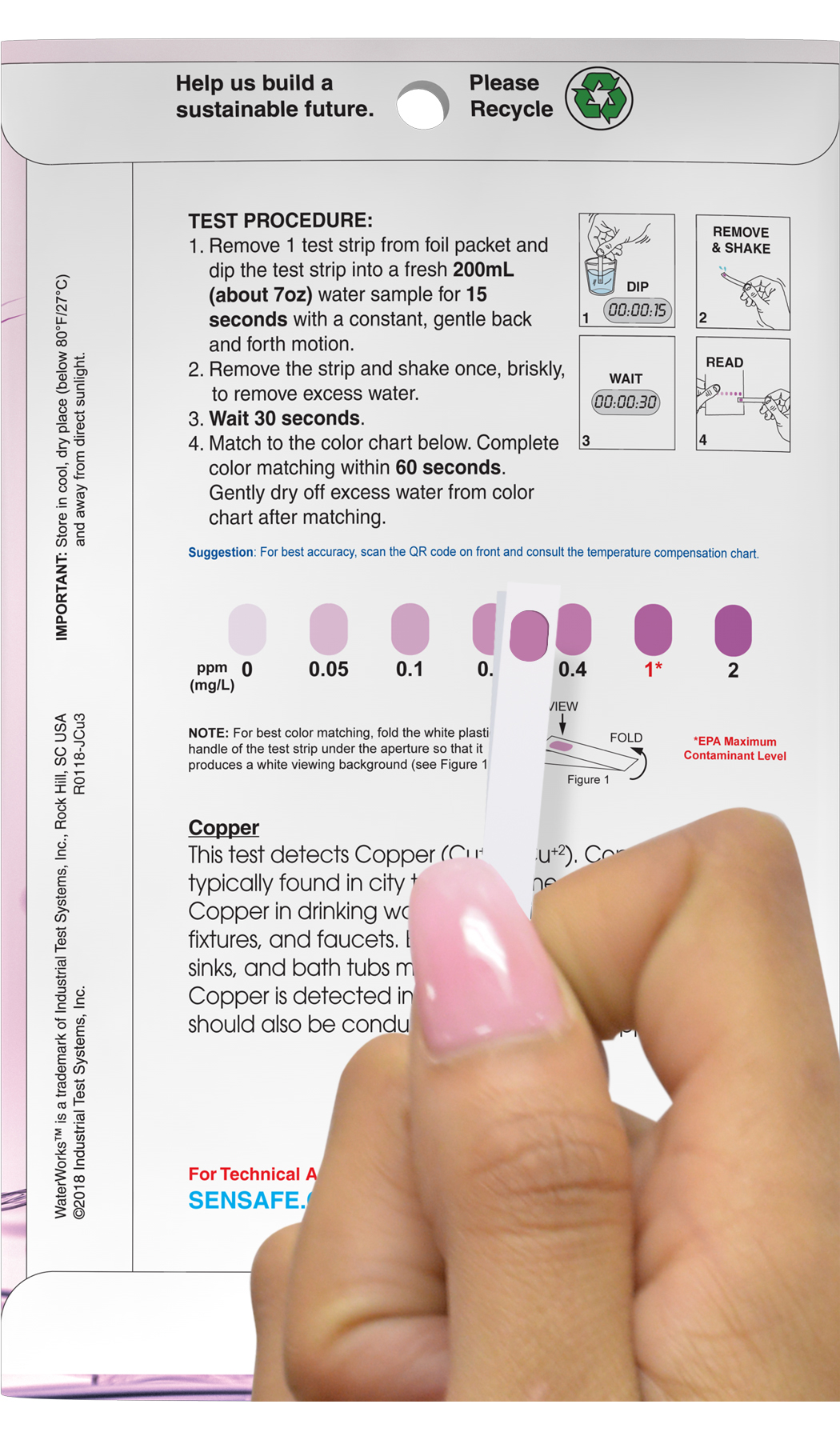 P30-CoppL1 수질 저농도 구리 검사키트 측정범위 0 - 2ppm, 30회측정, ITS 481142
