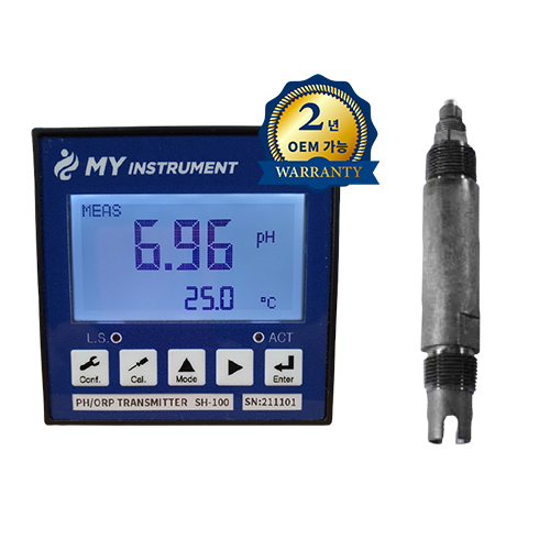 SH-100-OPF11 폐수처리공정 pH측정기,M11 신모델 OPF11 pH전극, WEDGEWOOD pH Sensor