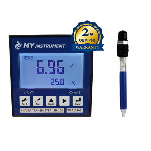 SH-100-OPS71 Chemical전용 pH측정기, pH Controller ,OPS71 pH전극, Wedgewood pH Sensor
