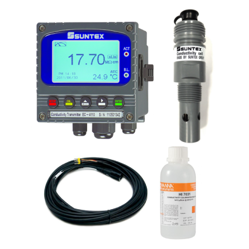 CON-4110-8-241-01, 불산함유 폐수공정용 설치형 온라인 전도도 측정기 SUNTEX