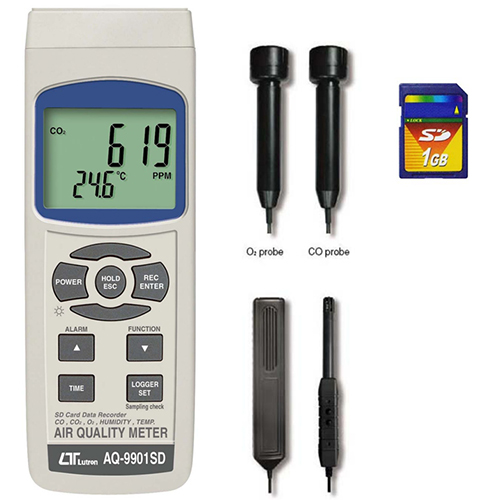 루트론 AQ-9901SD 산소 O2 측정기 AIR QUALITY METER