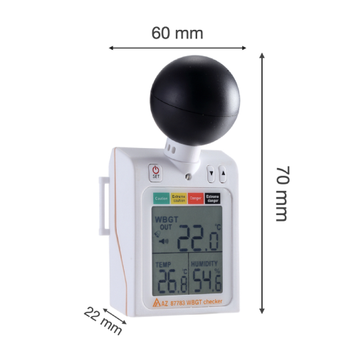 AZ87783 온도 습도 WBGT 웨어러블 미터 습구흑구온도지수