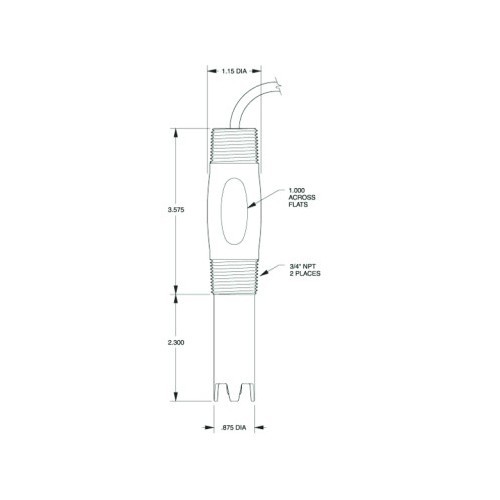 PH-620-S420N pH Meter, 삽입깊이 58mm용 고압 고온용 PH센서