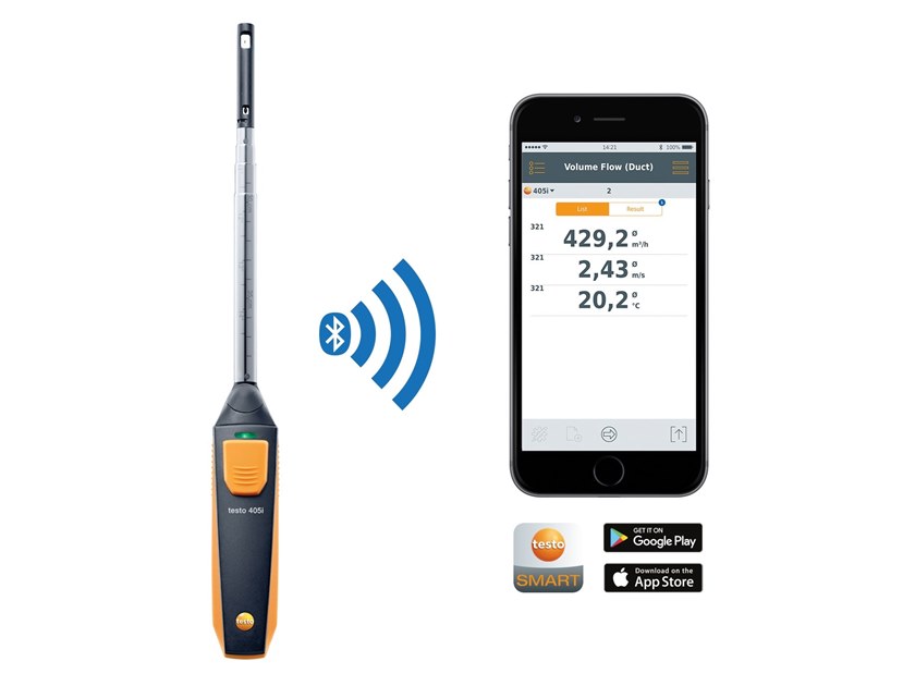 TESTO 405i 스마트 열선 풍속계, 풍속 측정, 테스토