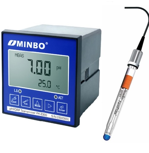 PH-6300RS-MG1312 설치형 pH 측정기, 고온용pH측정기, MG-1312 pH 전극, MINBO pH Sensor